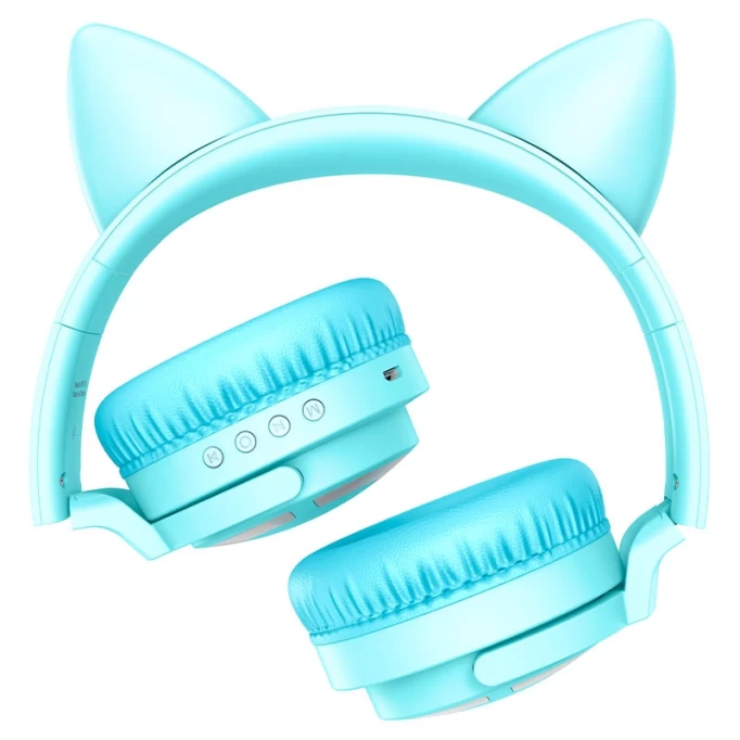 Беспроводные наушники Borofone BO15 Cat ear, Синие