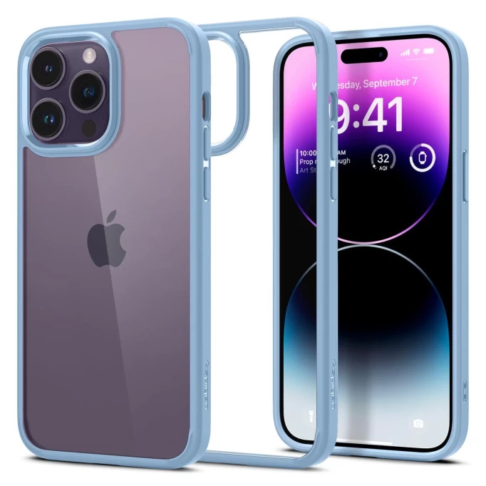 Чехол Spigen Ultra Hybrid для iPhone 14 Pro, Небесно-голубой (ACS04964)