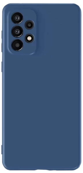 Накладка Silicone Case Logo для Samsung Galaxy A33, Тёмно-синяя