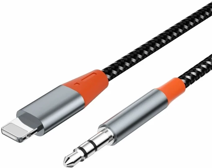 Кабель AUX Wiwu 3.5 мм Audio Cable Stereo - Lightning YP06, Серый
