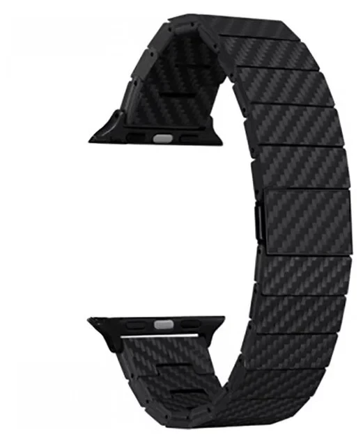 Браслет карбоновый Pitaka Modern для Apple Watch 44/45/49мм, Чёрный (AWB1003)