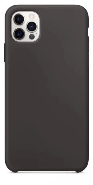 Накладка Silicone Cover для iPhone 12 Pro Max, Чёрная