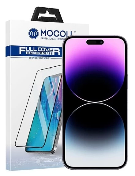 Защитное стекло Mocoll 2.5D для iPhone 14 Pro матовое, Чёрное