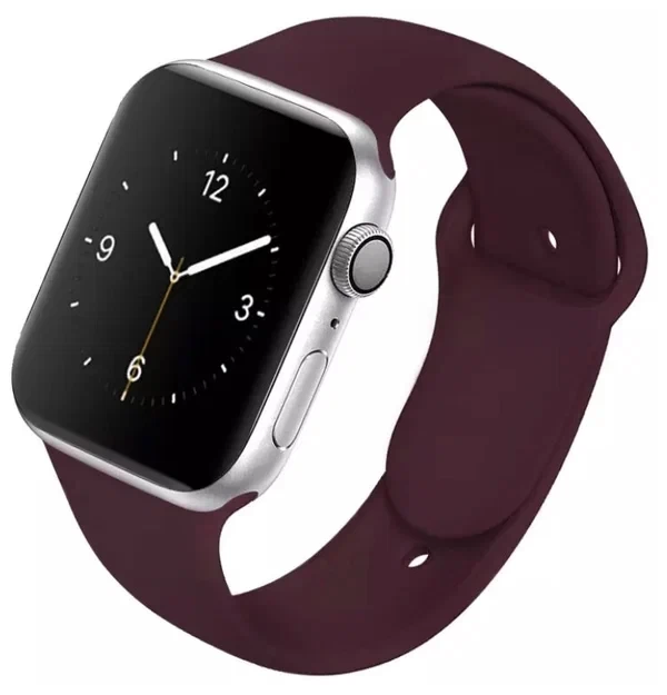 Ремешок силиконовый для Apple Watch 38мм, Марсала