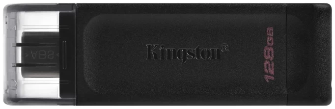 Накопитель Kingston DataTraveler 70, 128GB USB-C 3.2, Чёрный