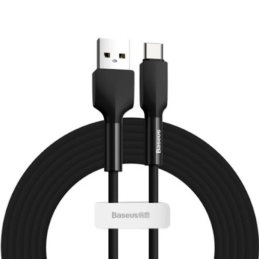 Кабель Baseus Silica Gel Cable USB For Type-C 2m, Чёрный (CATGJ-A01)
