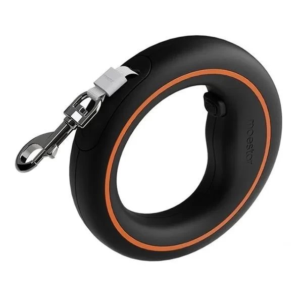 Поводок Moestar Ufo Retractable Leash 2 Air, Чёрный, оранжевый