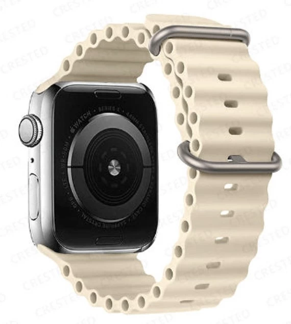 Ремешок Ocean Silicone для Apple Watch 42/44/45/49мм, Antique white