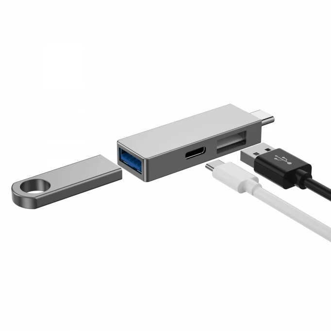 Хаб Wiwu Alpha T02 Pro USB-C, Grey