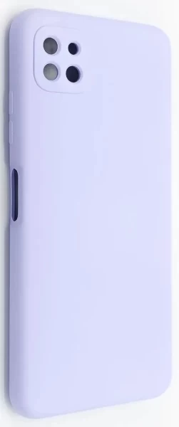 Накладка Silicone Case Logo для Samsung Galaxy A22S, Лиловая