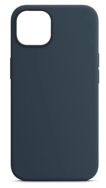Накладка Silicone Case для iPhone 14 Pro, Тёмно-синяя