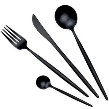 Набор столовых приборов Maison Maxx Stainless Steel Cutlery Set, Чёрный (CYZ-001H)