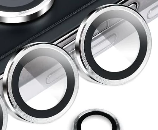 Защитное стекло на камеру Anank AR Aluminium lens Guard для Samsung S24+, Silver
