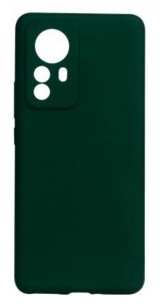 Накладка Silicone Case Logo для Xiaomi 12 Pro, Тёмно-зелёный