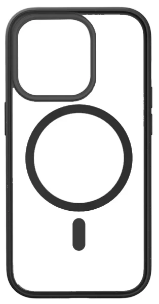 Накладка Clear Frame With MagSafe для iPhone 15 Pro Max, Чёрная
