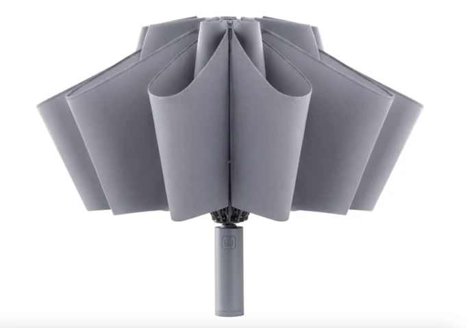 Зонт со светодиодным фонариком 90 Points Automatic Reverse Folding Umbrella, Серый (90CONTNT2008U-GYOO-OS)