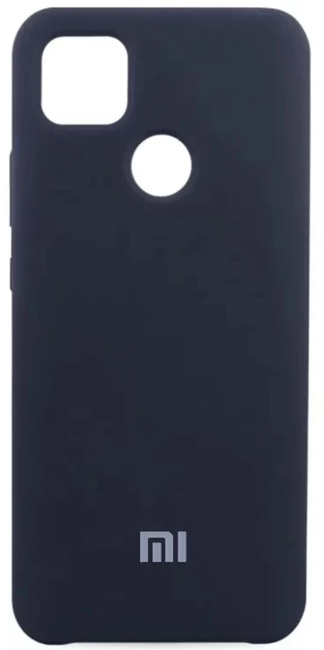 Накладка Silicone Case Logo для XiaoMi Redmi 10A, Redmi 9C, Тёмно-синяя