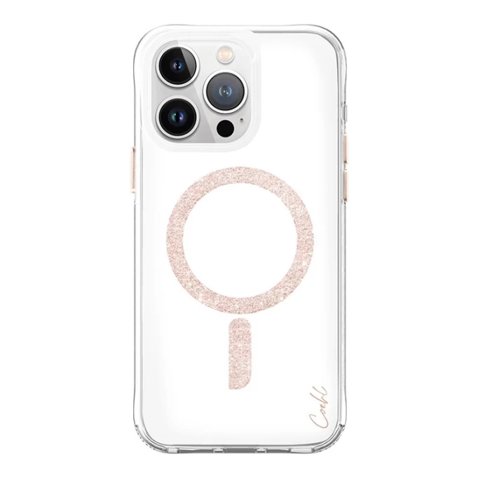 Накладка Uniq COEHL Glace (MagSafe) для iPhone 15 Pro, Розовое золото (IP6.1P(2023)-GLCMRGLD)