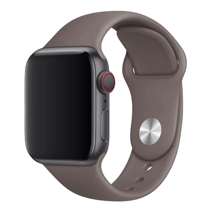 Ремешок силиконовый для Apple Watch 38мм, Cерый