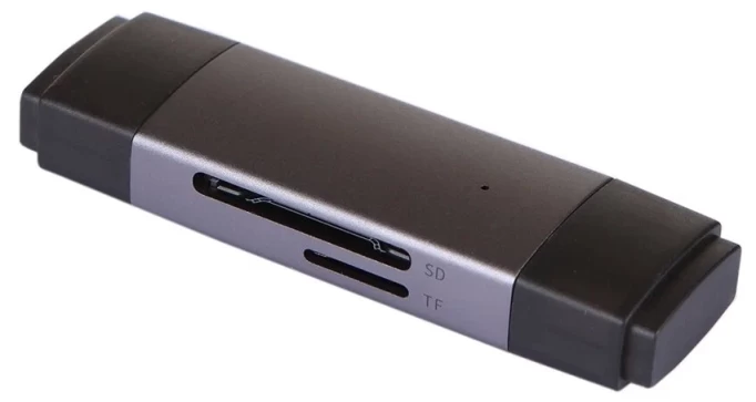 Картридер Baseus Lite Series USB-A & Type-C to SD/TF Card Reader, Серый (WKQX060113)