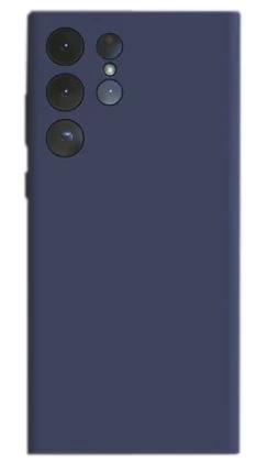 Накладка Silicone Case Logo для Samsung Galaxy S22 Ultra, Тёмно-синяя