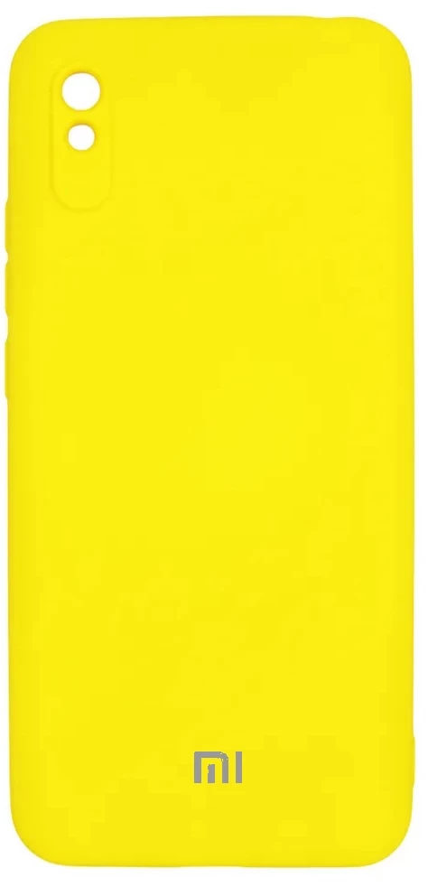 Накладка Silicone Case Logo для Redmi 9A, Жёлтая
