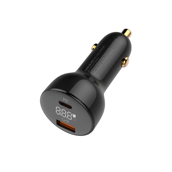Автомобильное зарядное устройство LDNIO Dual USB Super Fast Car charger 100W, Чёрное (C101)