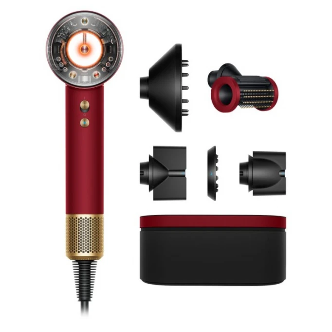 Фен Dyson Supersonic Nural HD16, Red velvet/Gold (Подарочный кейс для хранения)
