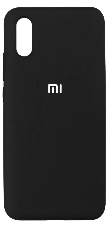 Накладка Silicone Case Logo для XiaoMi Redmi 9A, Чёрная