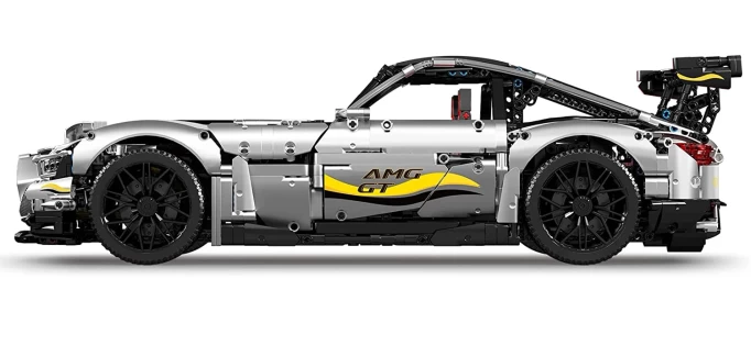 Конструктор Mould King Models 13126. Mercedes AMG GT QuickSilver 1:8, 2872 деталей, Серебристый