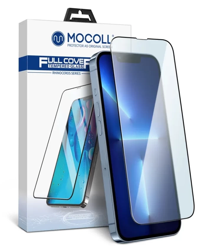 Защитное стекло Mocoll 2.5D для iPhone 13 Pro Max / iPhone 14 Plus Полноразмерное, Чёрное