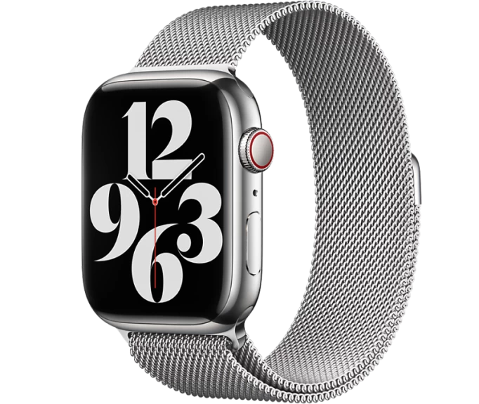 Apple Watch Series 9, 45 мм, нержавеющая сталь Silver, ремешок "Миланская петля" (MRPJ3)