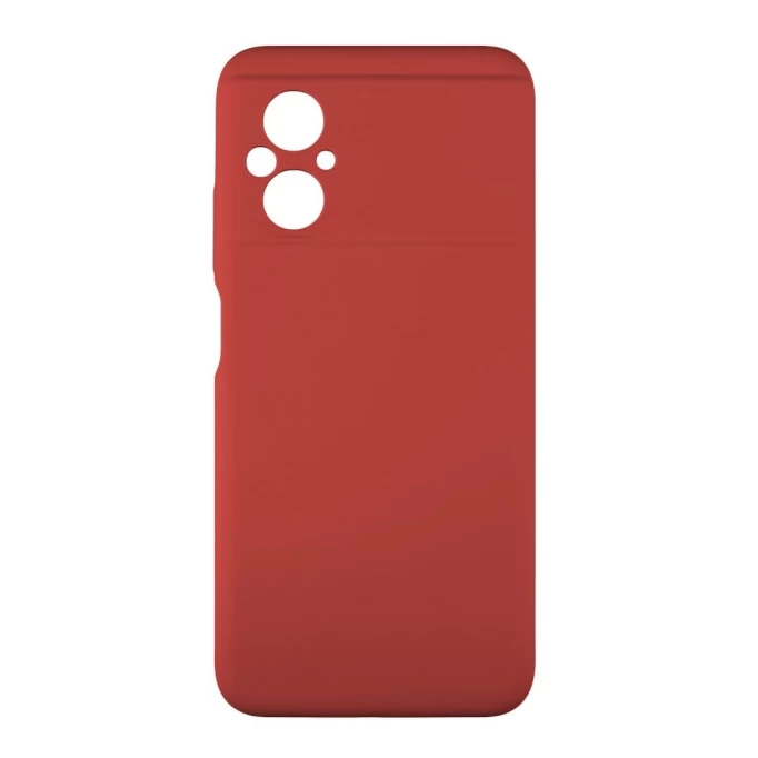 Накладка Silicone Case Logo для Poco M5 4G, Красная