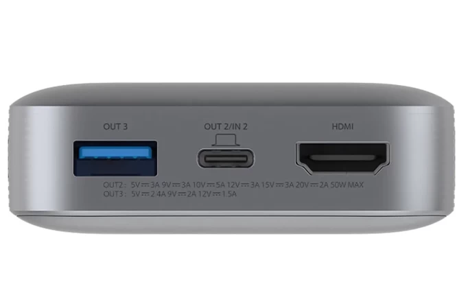 Внешний аккумулятор ZMI 10000 mAh 2o2-Way Type-C 50W HDMI Port USB HUB Function (QB816), Серый