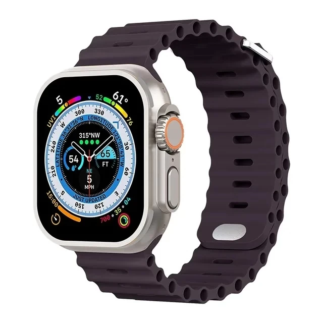 Ремешок Ocean Silicone для Apple Watch 42/44/45/49мм, Elderberry
