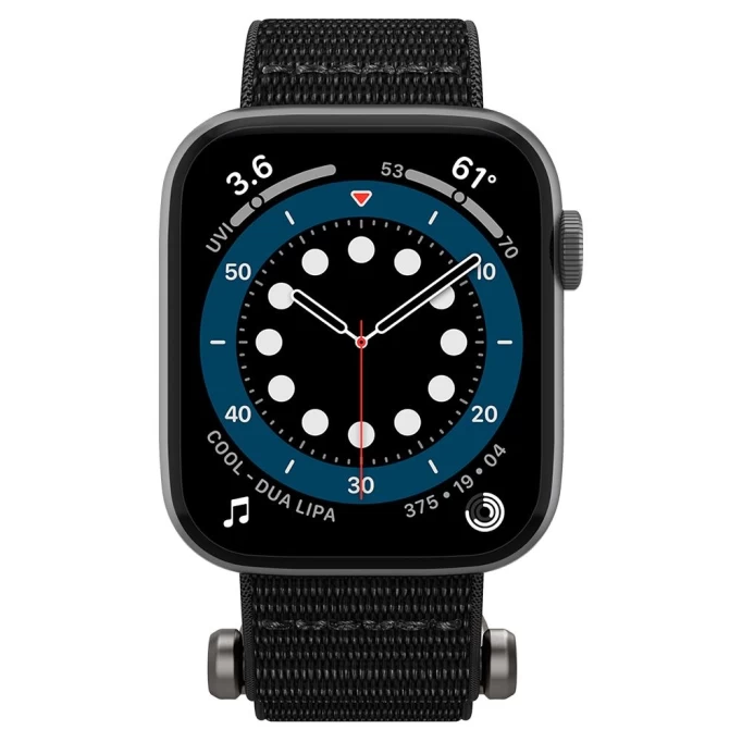 Ремешок Spigen Durapro Flex для Apple Watch 45mm/44mm/42mm, Чёрный (AMP02465)