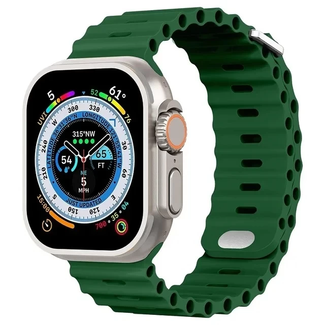 Ремешок Ocean Silicone для Apple Watch 42/44/45/49мм, Clover