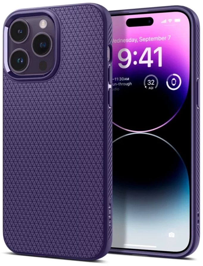Накладка Spigen Liquid Air для iPhone 14 Pro, Фиолетовая (ACS05578)