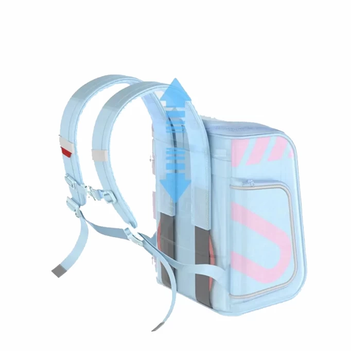 Рюкзак школьный UBOT Full-open Suspension Spine Protection Schoolbag 18L (268x215x330), Голубой/розовый (UBO21)