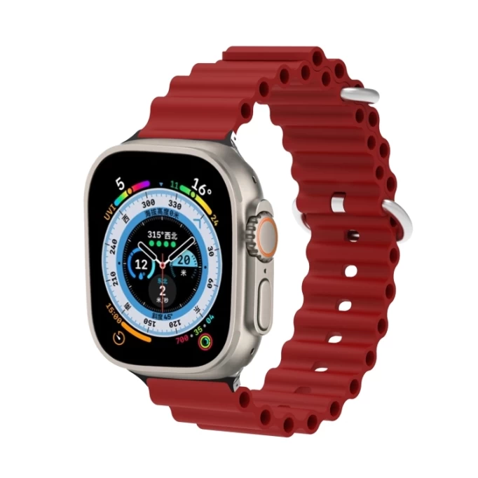 Ремешок Ocean Silicone для Apple Watch 42/44/45/49мм, Винный