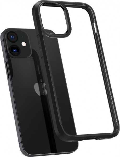 Чехол Spigen Crystal Hybrid для iPhone 12 Pro / iPhone 12, Чёрный (ACS01521)