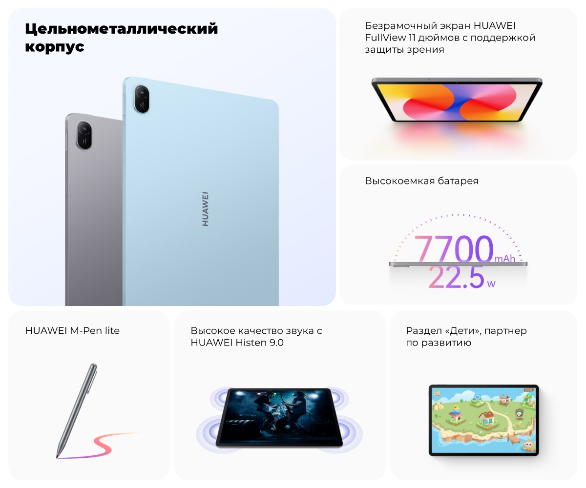 Купить планшет Huawei MatePad SE 11 8/128GB LTE в цвете Nebula Gray в ...