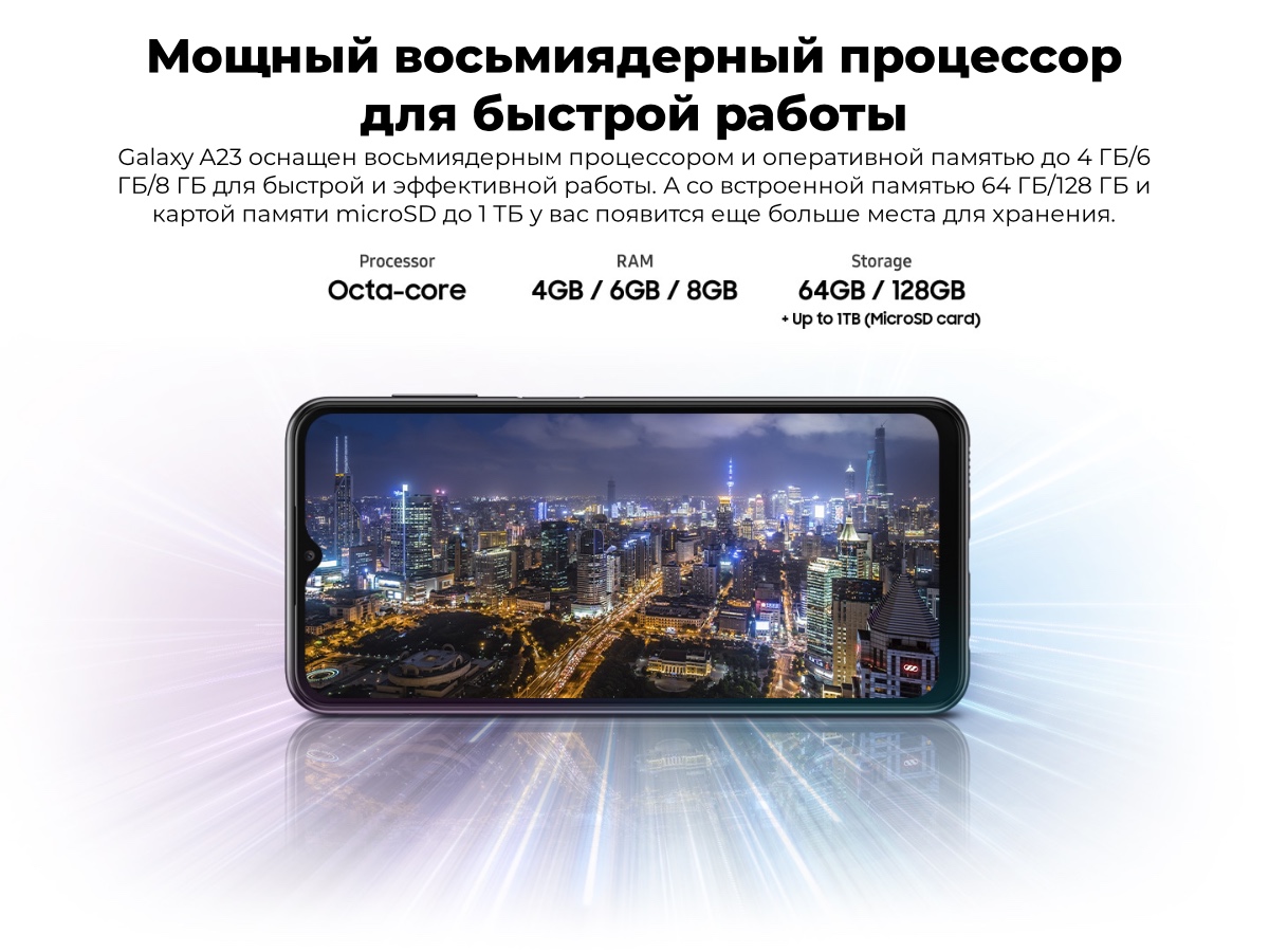 Смартфон Samsung Galaxy A23 4/128Gb Peach (SM-A235F)