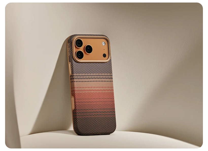 Pitaka-Aramid-UltraGuard-Case-iPhone-17-Pro-Sunset-KI1702BP-02